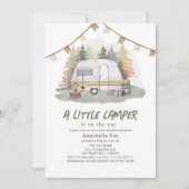 Little Camper Mountain Forest Boy Baby shower Kaart (Voorkant)