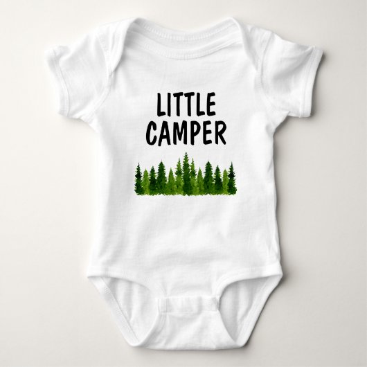 Little Camper Waterverf Greenery Pine Trees Romper (Voorkant)