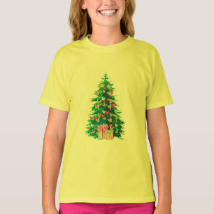 Little Cat Facets Tree   Funny Meowy-kerstboom T-shirt