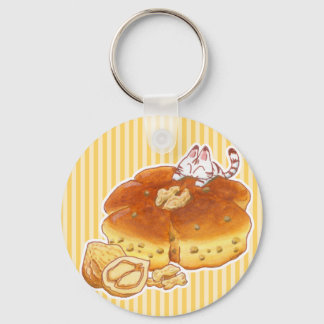 Little Cat & Walnut bread ベーシック缶キーホルダー Sleutelhanger