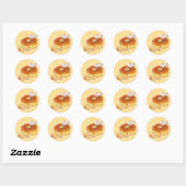 Little Cat & Walnut bread Ronde Sticker (Vel)