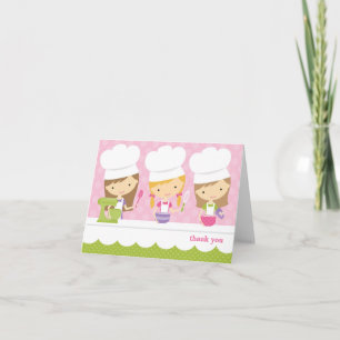 Little Chef Baking Anniversaire Fête Merci Cartes