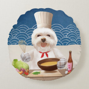 Little Chef Dog Rond Kussen