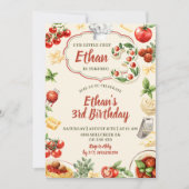 Little Cheff a trois ans Invitation d'anniversaire (Devant)