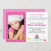 Little Chef's Baking Party Fotouitnodiging Kaart (Voorkant / Achterkant)