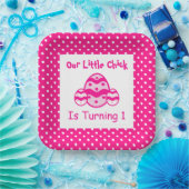 Little Chick 1st Birthday Papieren Bordje (Feest)