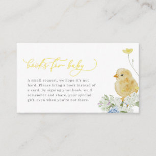 Little Chick Baby shower Boeken voor Baby Kaart Plaatskaartje