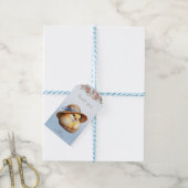 Little Chick Blue Ribbon Gift Label Cadeaulabel (Met Touw)