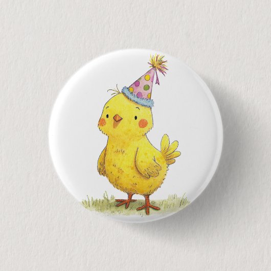 Little Chick Boerderij Birthday Chicken Ronde Button 3,2 Cm (Voorkant)