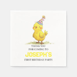 Little Chick Boerderij Birthday Chicken Servet