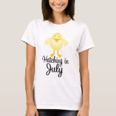 Little Chick Due in Juli Moederkraam Shirt (Voorkant)