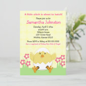Little Chick Easter Baby shower Invitation Kaart (Staand voorkant)