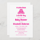 Little Chick Easter Baby shower Kaart (Voorkant / Achterkant)