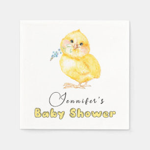 Little Chick Floral Baby shower Servet