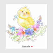 Little Chick Floral Sticker (Vel)