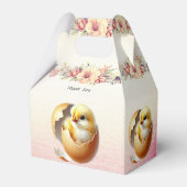 Little Chick Hatching Floral Favoriete Box Bedankdoosjes (Achterkant)