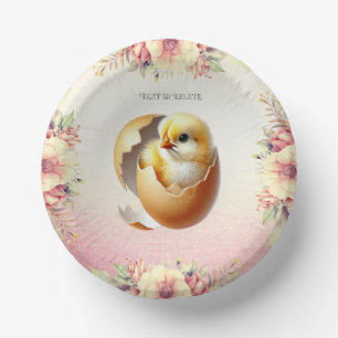Little Chick Hatching Floral Paper Bowl Papieren Kommen
