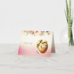 Little Chick Hatching Thank You Card Bedankkaart