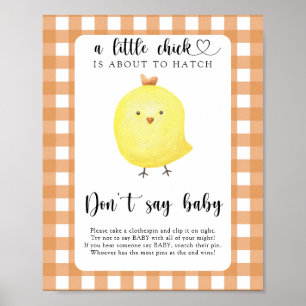 Little Chick Ne dites pas Poster bébé