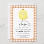 Little Chicken Baby shower Invitation Kaart (Voorkant)