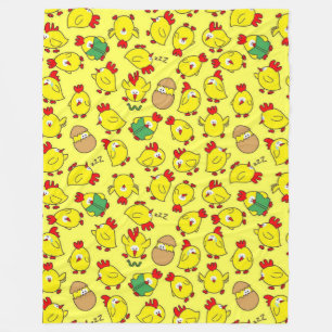 Little Chicky Chicky Fleece Deken