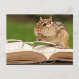 Little Chipmunk Reading Briefkaart
