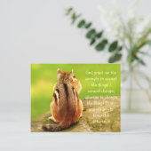 Little Chipmunk Serenity Prayer Briefkaart (Staand voorkant)