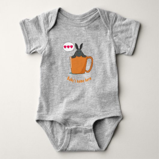 Little Choco bunny zegt "I love U" Baby Bodysuit (Voorkant)