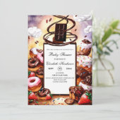 Little Chocolate Baby shower Kaart (Staand voorkant)