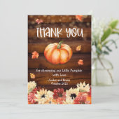 Little Citrouille Fall Carte de remerciements (Debout devant)