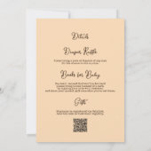 Little Coffee Bean QR code all in one Baby Shower  Kaart (Achterkant)