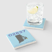 Little Compton, RI Postcode - 02837 - Sakonnet, LC Stenen Onderzetter (Zijkant)