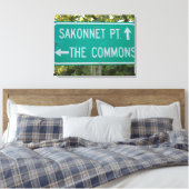 Little Compton, RI - Sakonnet Point, The Commons Canvas Afdruk (Insitu (Slaapkamer))