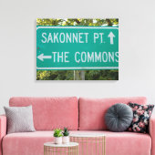 Little Compton, RI - Sakonnet Point, The Commons Canvas Afdruk (Insitu (Woonkamer))