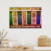 Little Compton, RI Summer Beach Cabanas Poster (Keuken)