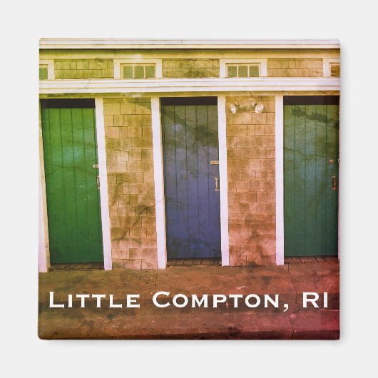 Little Compton, RI Summer Beach Lockers (LC) Magneet (Voorkant)