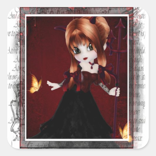 Little Cookie Devil Girl Design 3 Stickers (Devant)