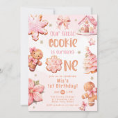 Little Cookie Kerstmis 1e verjaardag Kaart (Voorkant)