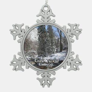 Little Cottonwood Canyon, Utah Tin Sneeuwvlok Ornament