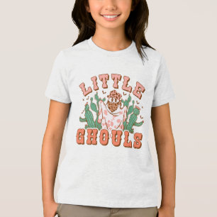 Little Country Ghouls Halloween Ghost Typografie Tri-Blend Shirt