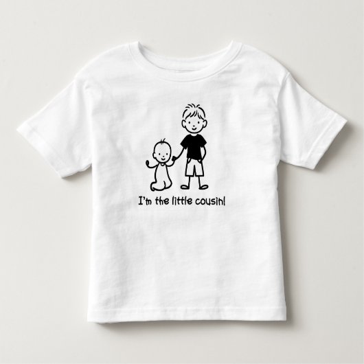 Little Cousin Stick Figures T-shirts voor jongens (Voorkant)
