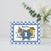 Little Cowboy 1er Anniversaire Carte postale Merci (Debout devant)