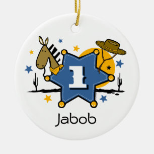 Little Cowboy 1st Birthday Keepomwille Ornament