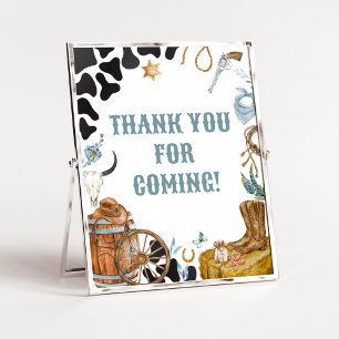 Little Cowboy Baby shower Bedankt voor je komst Poster