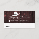 Little Cowboy Baby shower Diaper Raffle Ticket (Voorkant)