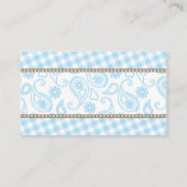 Little Cowboy Baby shower Diaper Raffle Ticket Informatiekaartje (Achterkant)