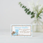 Little Cowboy Baby shower Diaper Raffle Ticket Informatiekaartje (Staand voorkant)
