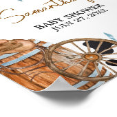 Little Cowboy Baby shower Welkom Poster (Hoek)