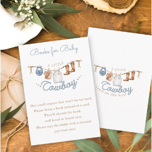Little Cowboy Canyon Baby Shower Boekverzoek Informatiekaartje