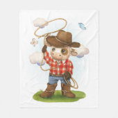 Little Cowboy Cute Bull Fleece Deken (Voorkant)